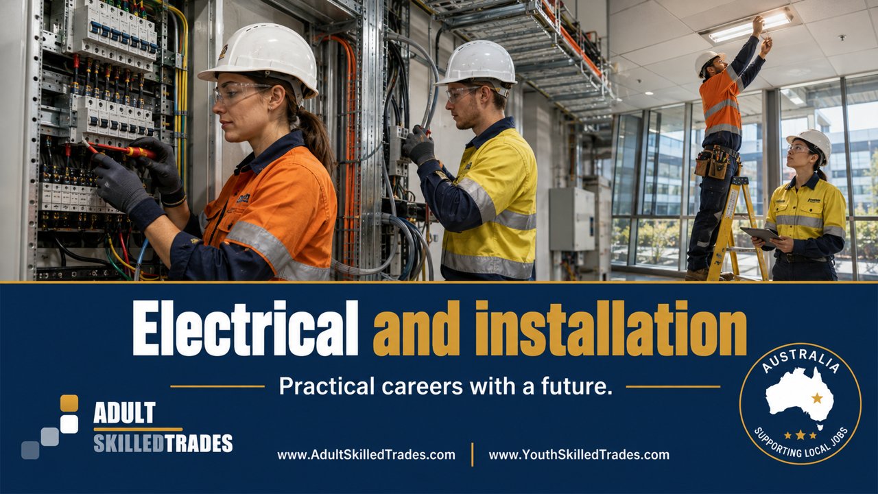 Electrical and installation careers in Australia β poster