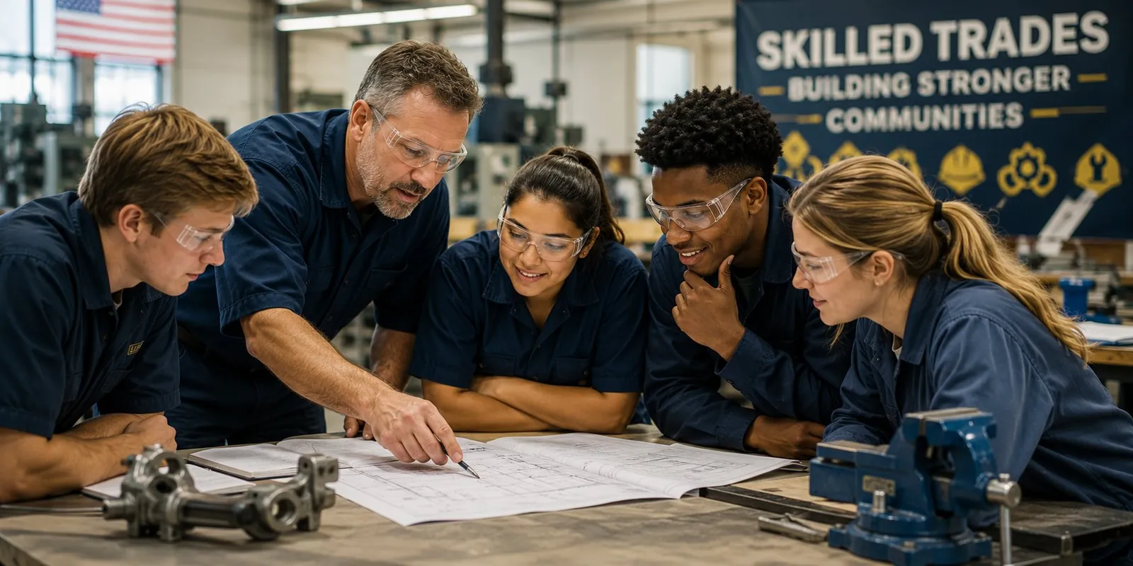 A skilled trades interview, reviewing qualifications together