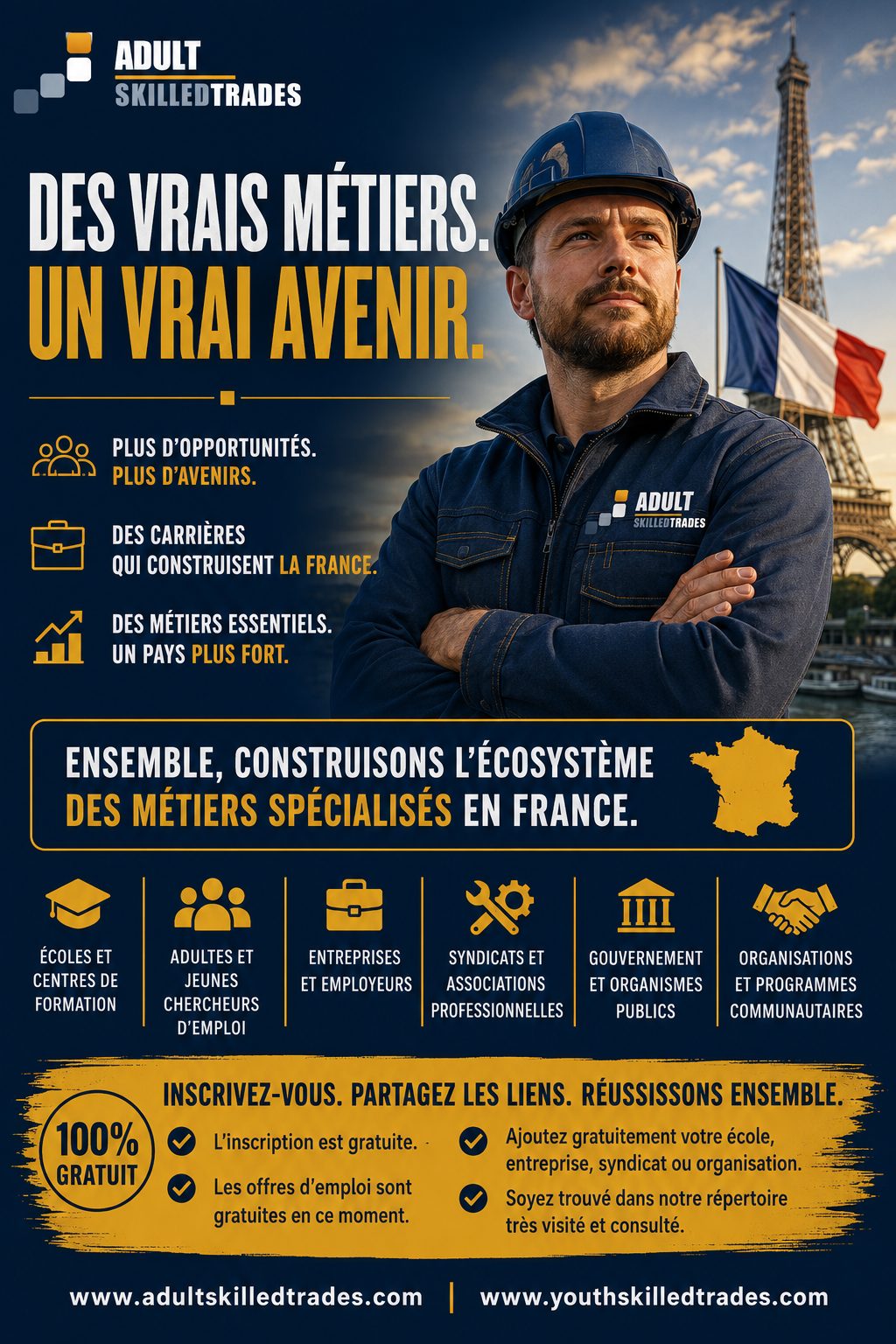 Des vrais métiers, un vrai avenir — AdultSkilledTrades France