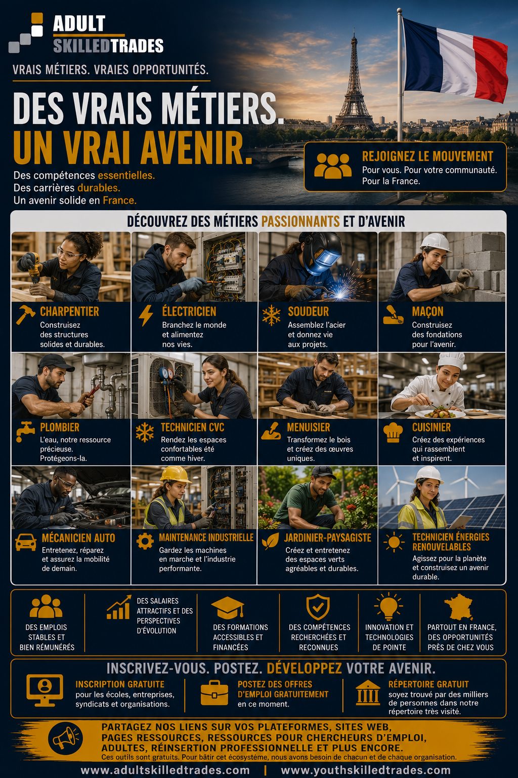 Vrais métiers, vraies opportunités — France poster