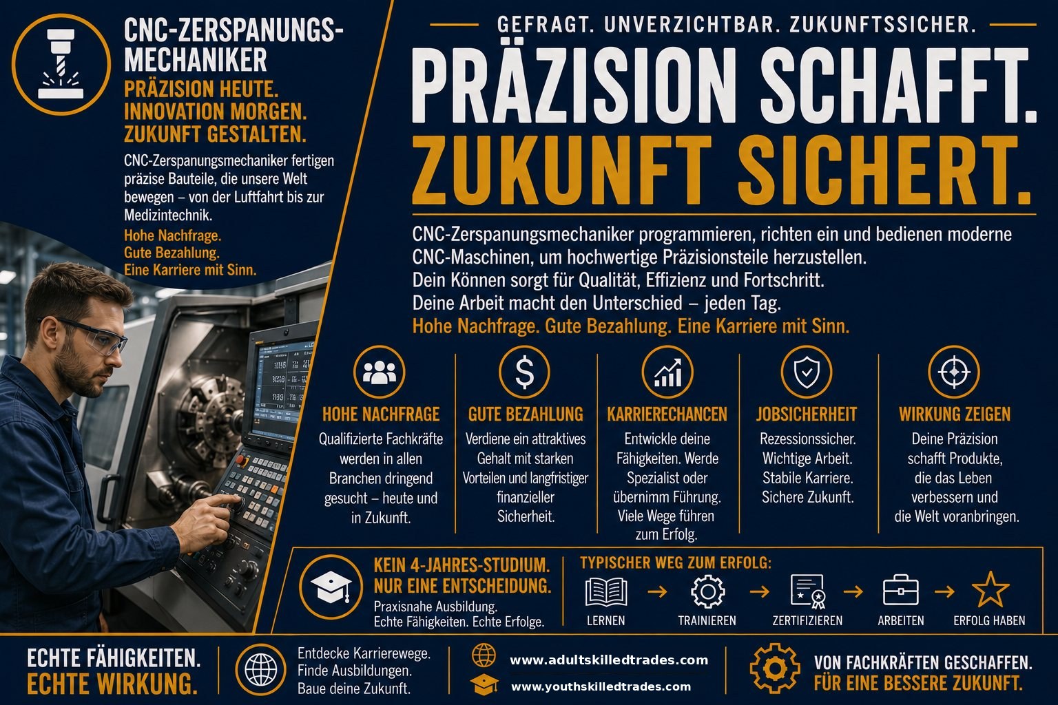 CNC-Zerspanungsmechaniker Karriere-Poster