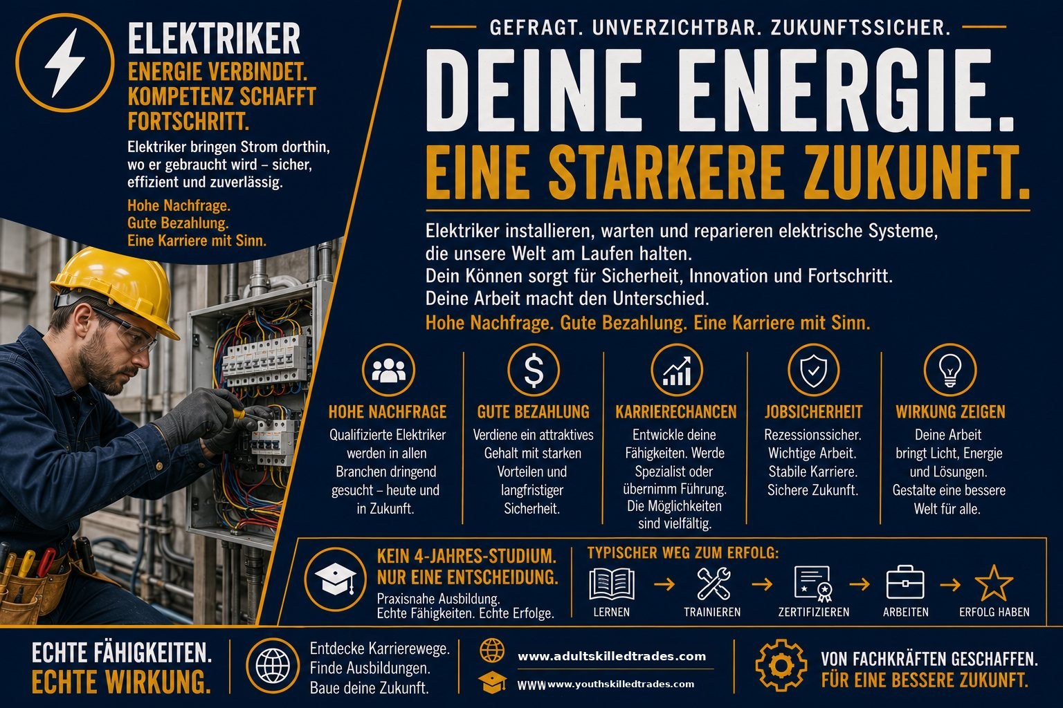 Elektriker Karriere-Poster