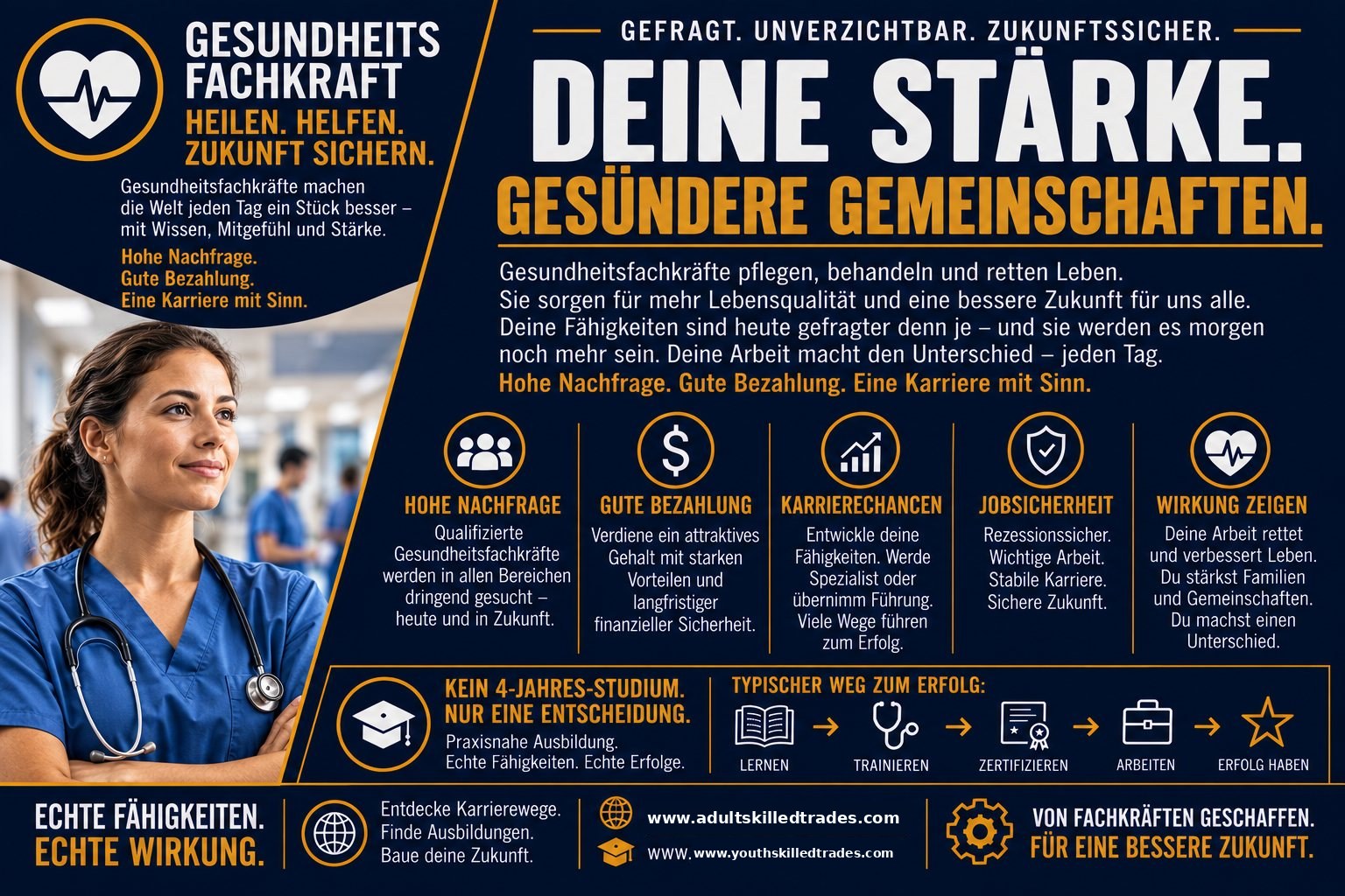 Gesundheitsfachkraft Karriere-Poster
