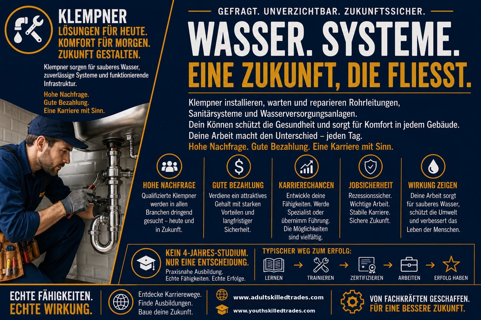 Klempner Karriere-Poster