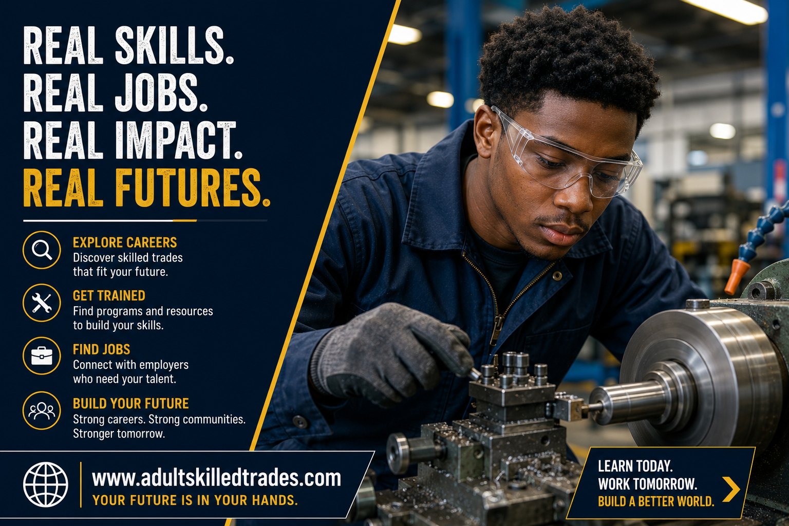 Real Skills Real Careers machinist poster