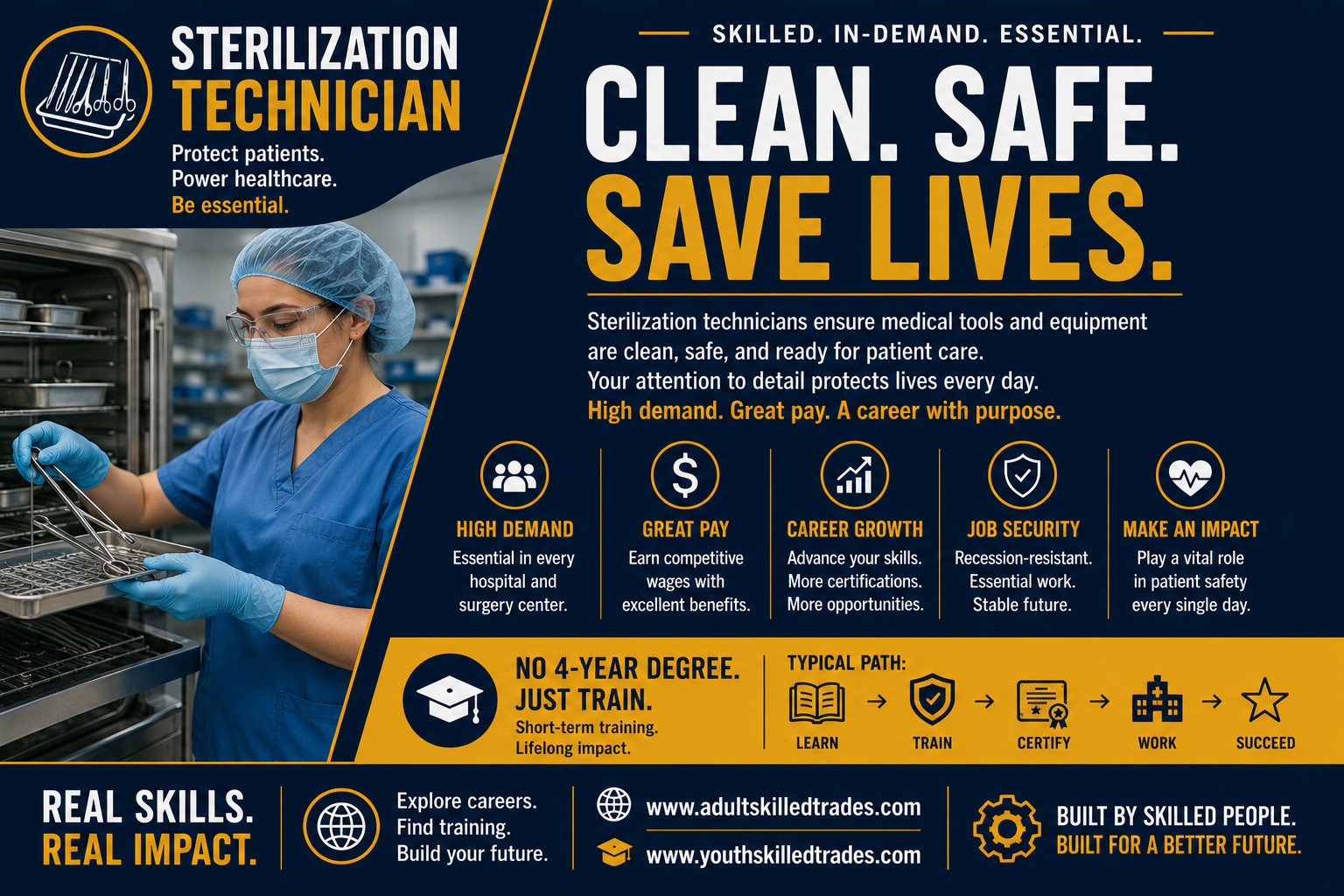 Sterilization Technician career poster