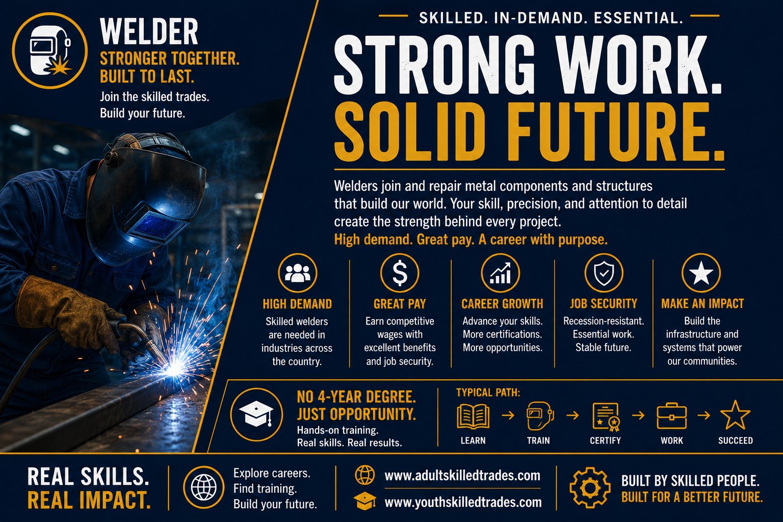 Welder β Strong Work Solid Future career poster