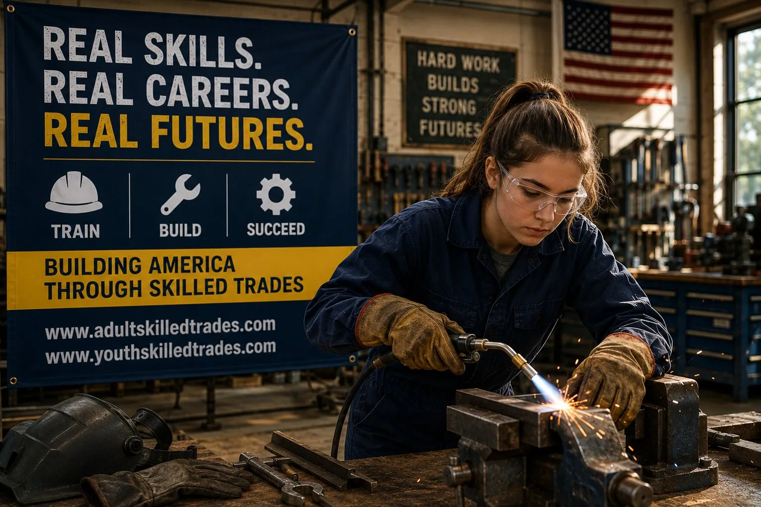 Trade program graduates celebrating together